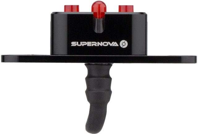 Supernova E3 Tail Light 2 LED Rücklicht 6 V Gepäckträgermontage StVZO-Zulassung - schwarz-eloxiert/Gepäckträger