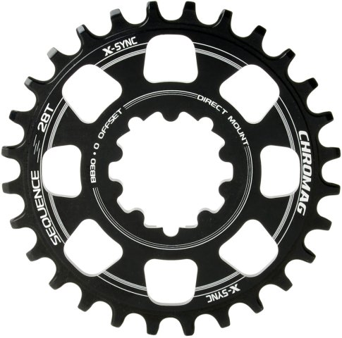 Chromag Plateau Sequence SRAM X-Sync Direct Mount Boost - black/28 dents