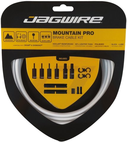 Jagwire Set de cables de frenos Mountain Pro - white/universal