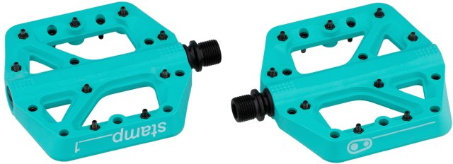 crankbrothers Pedales de plataforma Stamp 1 LE - turquoise/small