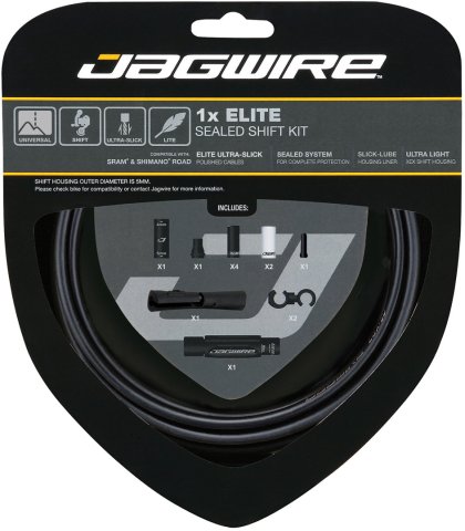 Jagwire Set de Câble de Vitesses 1X Elite Sealed - stealth black/universal