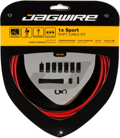 Jagwire Set de cables de cambios 1X Sport - red/universal