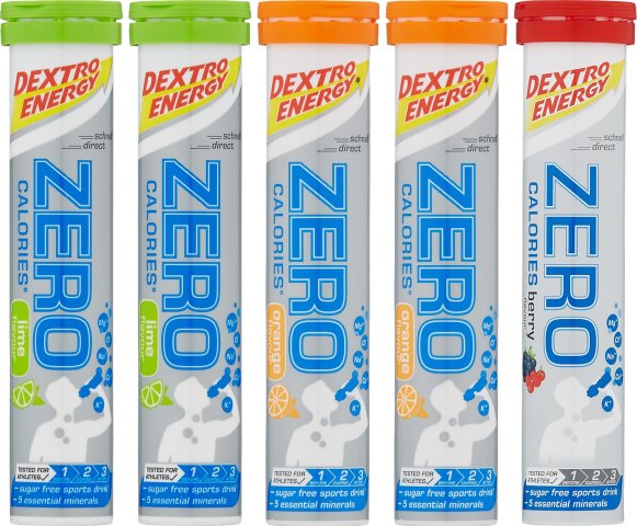 Dextro Energy Comprimés Effervescents Zero Calories - 5 pièces - mixte/400 g