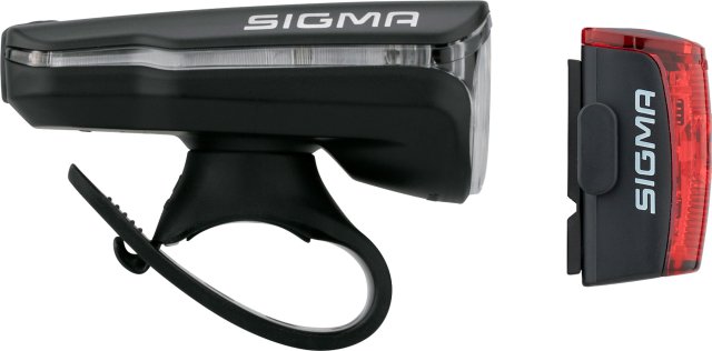 Sigma Aura 60 Frontlicht + Infinity Rücklicht LED Beleuchtungsset mit StVZO - schwarz/universal