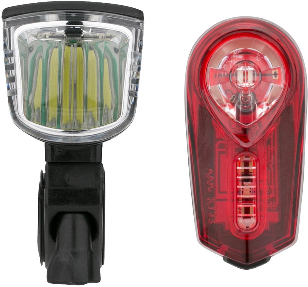 XLC Mini Beamer Bike Light Set Bicycle Head & Tail Lights Bike Handlebar Mount