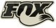Fox Racing Shox Calcomanía con logotipo - negro-blanco/large