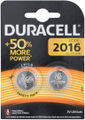Duracell CR2016 Lithium Battery - 2 pcs.