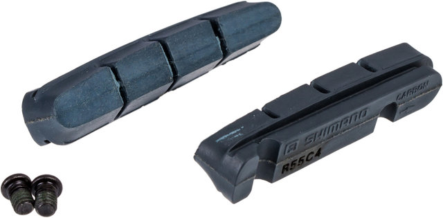 Shimano Bremsgummis R55C4 Dura-Ace, Ultegra, 105 für Carbonfelgen - 2 Paar - schwarz/universal