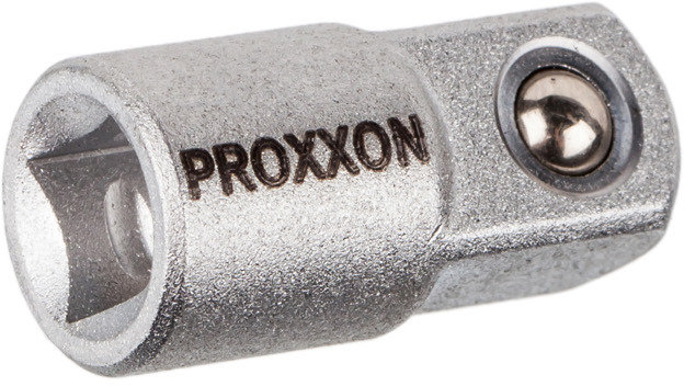 Proxxon Adapter Innenvierkant auf Außenvierkant - silber/1/4" auf 3/8"