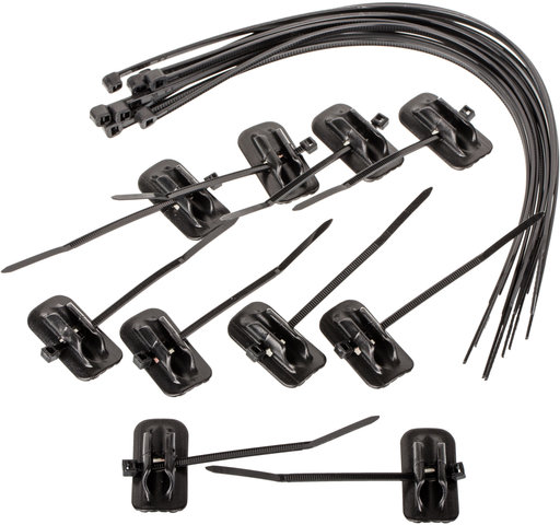 Jagwire Stick-On Plastic Cable/Hose Mounts - black/universal