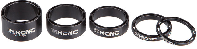 KCNC 5-Piece Hollow Headset Spacer Set for 1 1/8" - black/3/5/10/14/20 mm