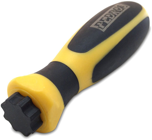 Pedros Einstellwerkzeug für Shimano Hollowtech II Kurbelschraube - schwarz-gelb/universal
