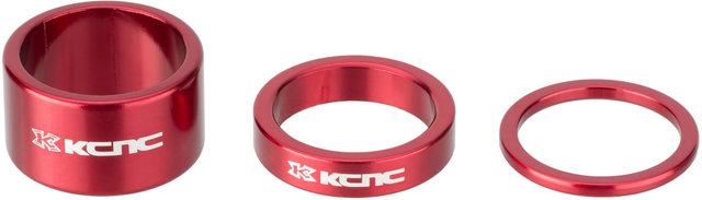 KCNC Headset Spacer Set für 1 1/8" 3-teilig - red/3/8/20 mm