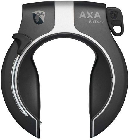 Axa Set candado cuadro Victory + cadena enchufable RLC 140 + bolsa sillín - negro-plata/universal