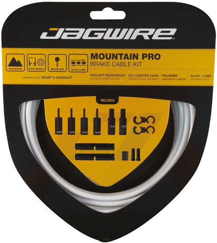 Jagwire Set de cables de frenos Mountain Pro - white/universal