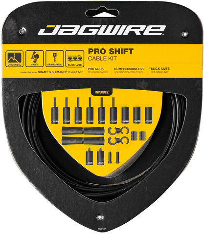 Jagwire Set de cables de cambios 2X Pro - black/universal