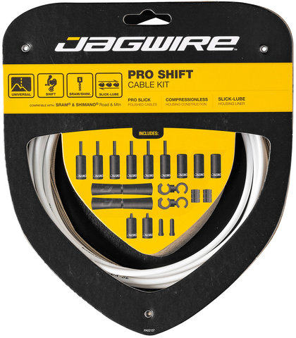 Jagwire 2X Pro Schaltzugset - white/universal