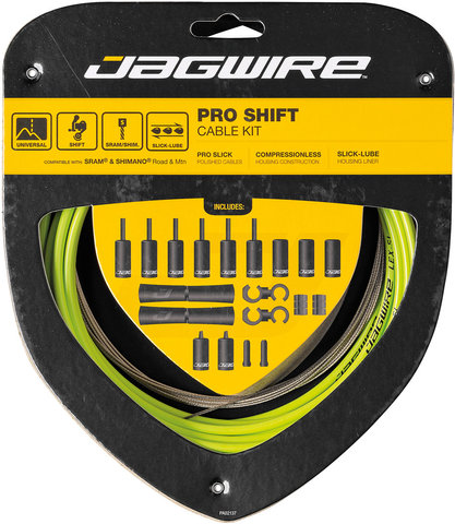 Jagwire Set de cables de cambios 2X Pro - organic green/universal