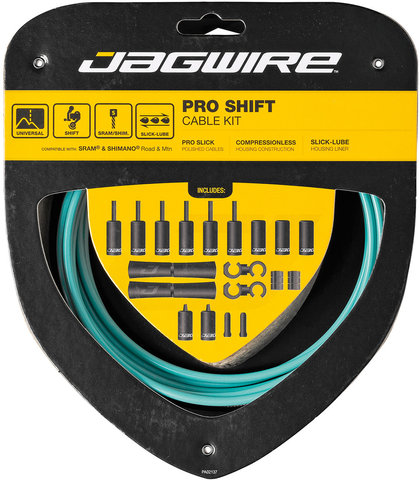 Jagwire Set de cables de cambios 2X Pro - Bianchi celeste/universal