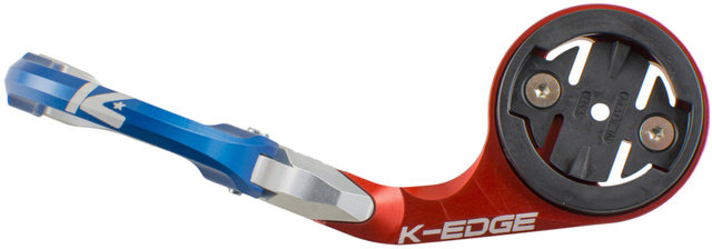 K-EDGE Lenkerhalterung Race für Garmin Edge - red-raw-blue/31,8 mm
