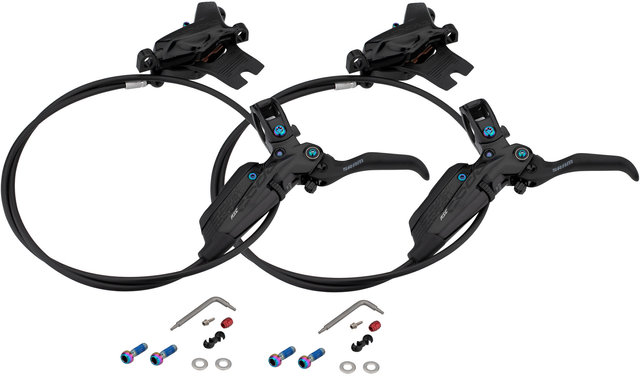 SRAM Code RSC Disc Brake Set - black anodized-rainbow/set (front+rear)