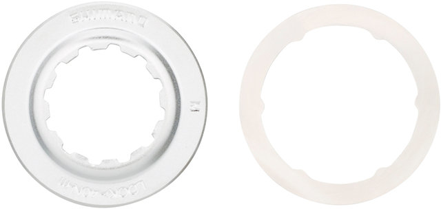 Shimano SM-RT64 Center Lock Brake Rotor for Deore w/ Internal Teeth - silver-silver/180 mm