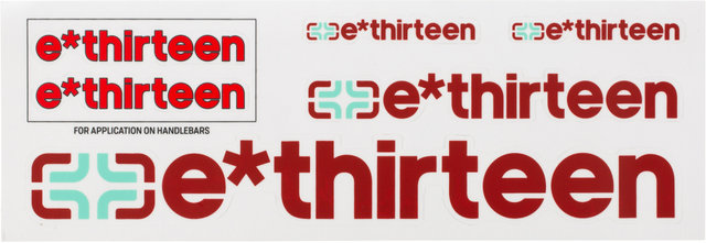 e*thirteen Decal Set for Handlebars - all round red/universal