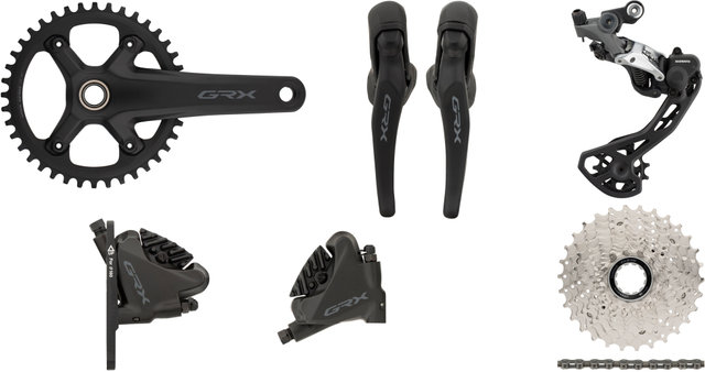 Shimano GRX RX600 1x11 40 Groupset - black/170.0 mm 40 tooth, 11-30