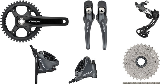 Shimano GRX RX810 1x11 42 Groupset - black/175.0 mm 42 tooth, 11-30