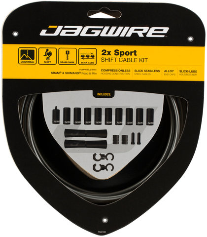 Jagwire Set de Câble de Vitesses 2X Sport - ice gray/universal