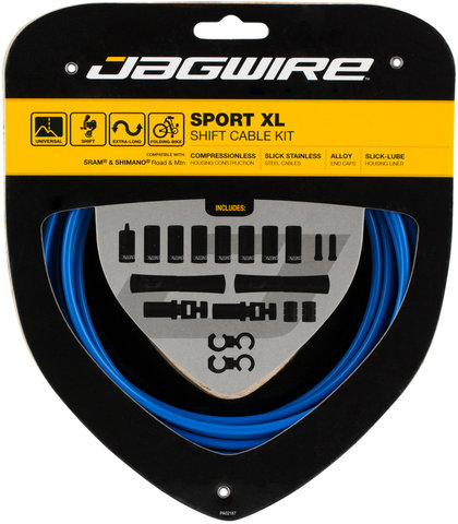 Jagwire Set de cables de cambios Sport XL - SID blue/universal