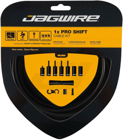Jagwire 1X Pro Schaltzugset - stealth black/universal