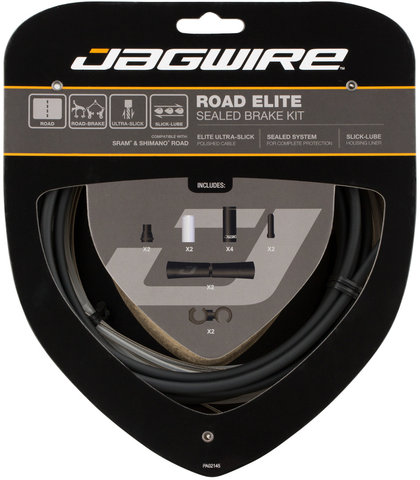 Jagwire Set de cables de freno Road Elite Sealed - stealth black/universal