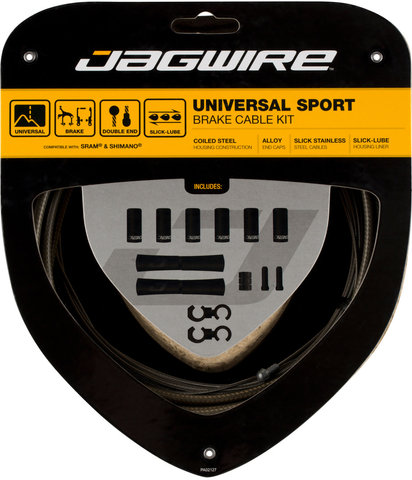 Jagwire Set de Câbles de Frein Universal Sport - carbon silver/universal