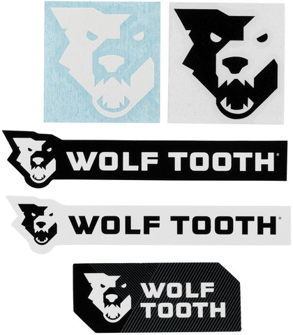 Wolf Tooth Components Decals Aufkleber Set - black-white/universal
