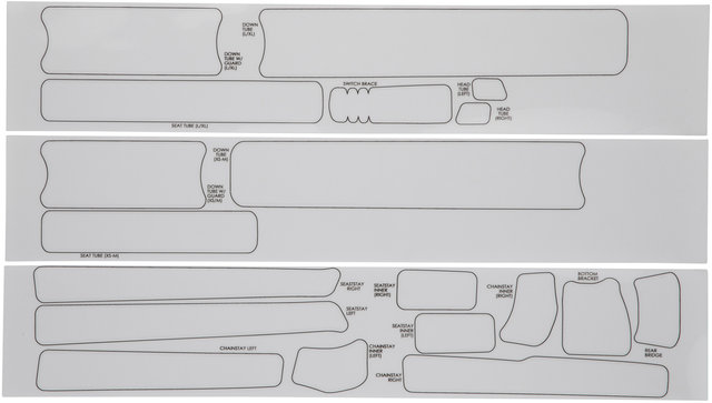 Yeti Cycles Frame Protection Sticker Set Gen2 for SB130 / SB140 / SB150 / SB165 - gloss/universal