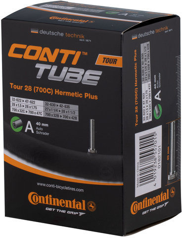 Continental Cámara de aire Tour 28 Hermetic Plus - universal/27-28 x 1 1/4-1,75x2 AV 40 mm