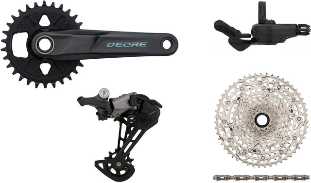 Shimano Deore M6100 1x12 30 Groupset - black/175.0 mm/clamp/10-51