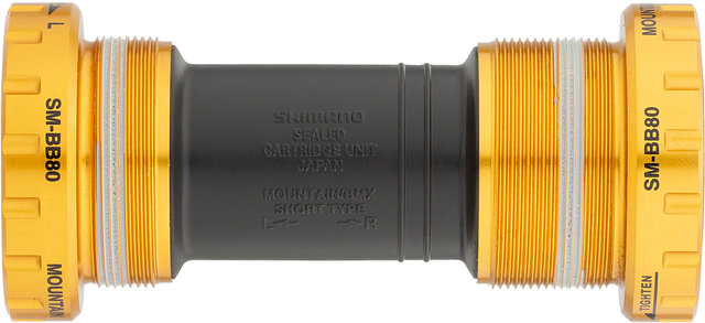 Shimano Saint SM-BB80 Hollowtech II Bottom Bracket - black-gold/BSA 68/73