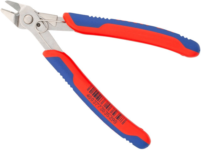 Knipex Electronic Super Knips® Zange mit Drahtklemme - rot-blau/125 mm
