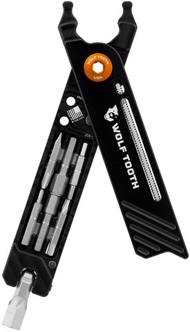 Wolf Tooth Components 8-Bit Pack Pliers Kombizange mit Multitool - black-orange/universal
