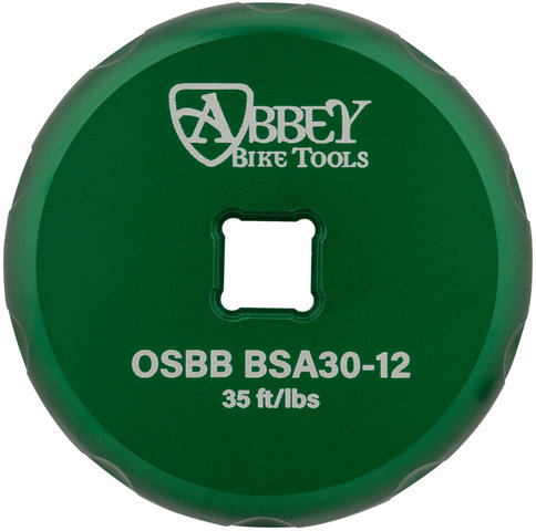 Abbey Bike Tools Bottom Bracket Socket Single Sided Innenlagerwerkzeug für BSA30-12 - green/universal