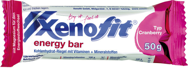 Xenofit energy bar Energieriegel - 1 Stück - cranberry/50 g