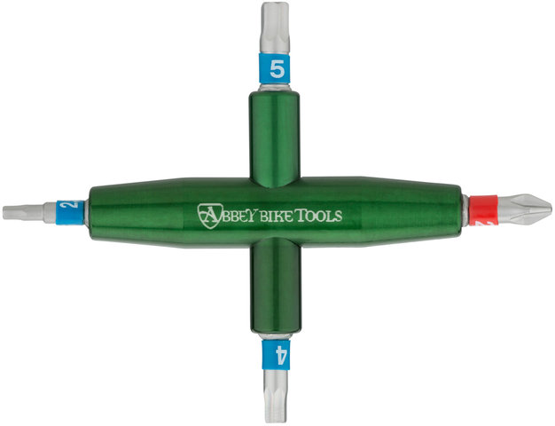 Abbey Bike Tools Outil Multifonctions 4-Way - green/2,5 mm, 4 mm, 5 mm, PH2
