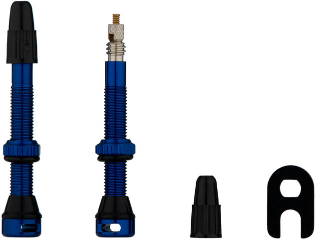 tune Válvula tubeless en set de 2 - azul/SV 44 mm
