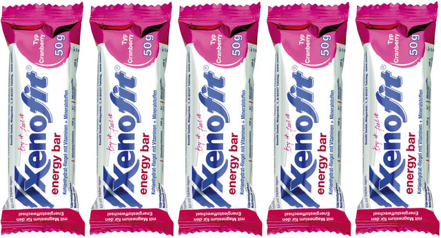 Xenofit energy bar Energieriegel - 5 Stück - cranberry/250 g