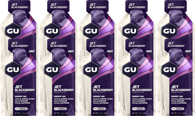GU Energy Labs Energy Gel - 10 Stück - jet blackberry/320 g