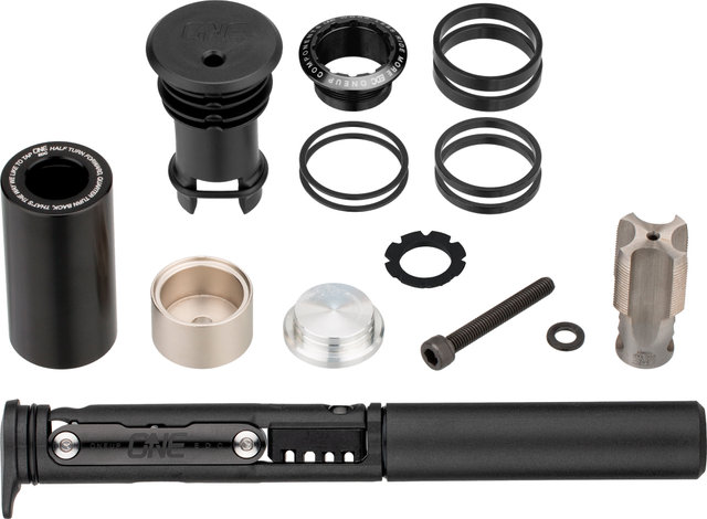 OneUp Components Set de tubo de horquilla EDC V2 Tool System + Kit de montaje + Top Cap - black-black/universal