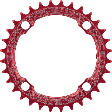Race Face Narrow Wide Chainring, 4-arm, 104 mm BCD, 10-/11-/12-speed - red/32 tooth