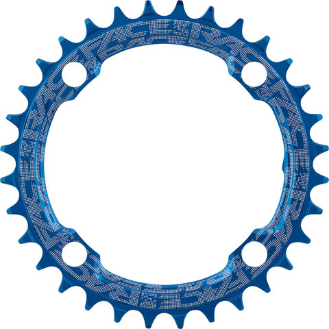 Race Face Narrow Wide Chainring, 4-arm, 104 mm BCD, 10-/11-/12-speed - blue/32 tooth